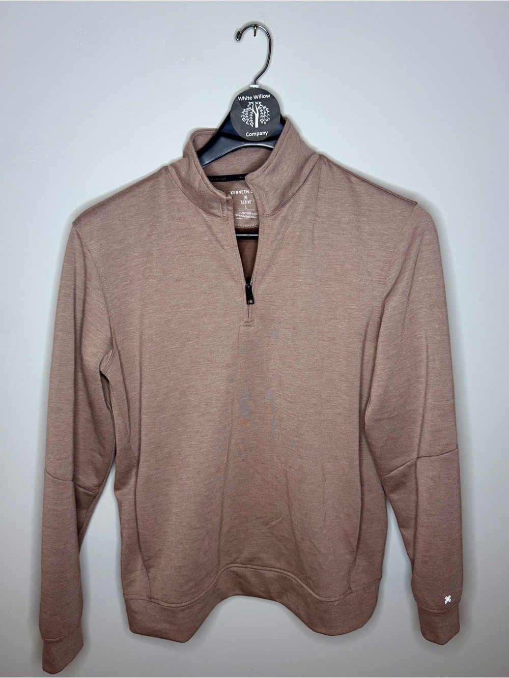Kenneth Cole Men’s Zip-Up Sweater in Brown